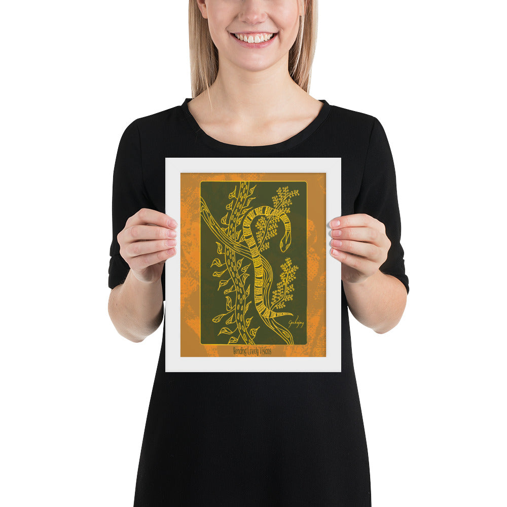 Bending Lovely Visions Framed Print-Geckojoy