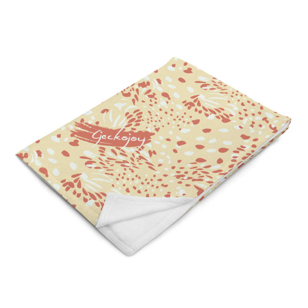 Kuaci Splashes Red Throw Blanket-Geckojoy