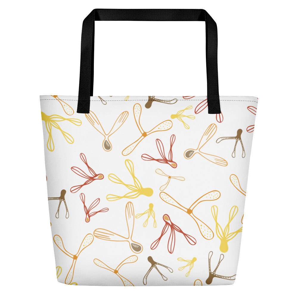 Spiralling Seeds Beach Bag-Geckojoy