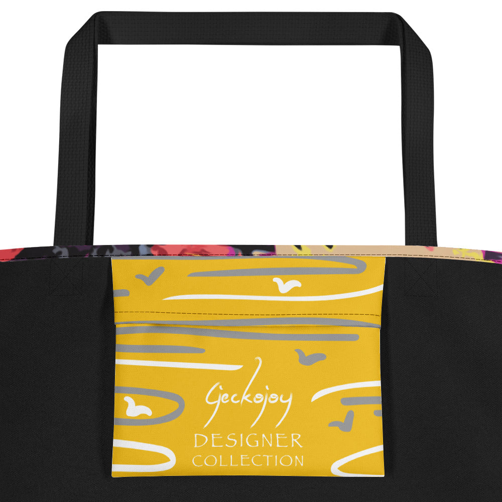 Floating Flowers Beach Bag-Geckojoy