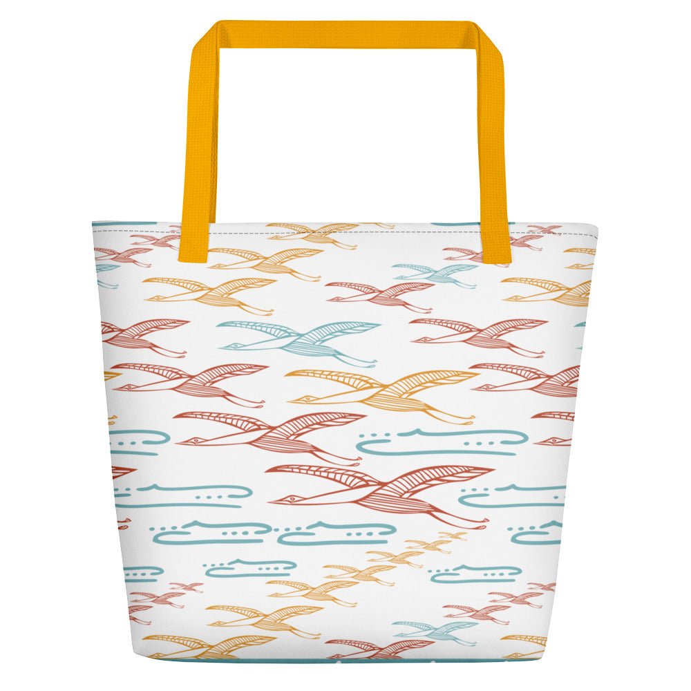 Gliding Through Blue Skies Beach Bag - Limited Edition-Geckojoy