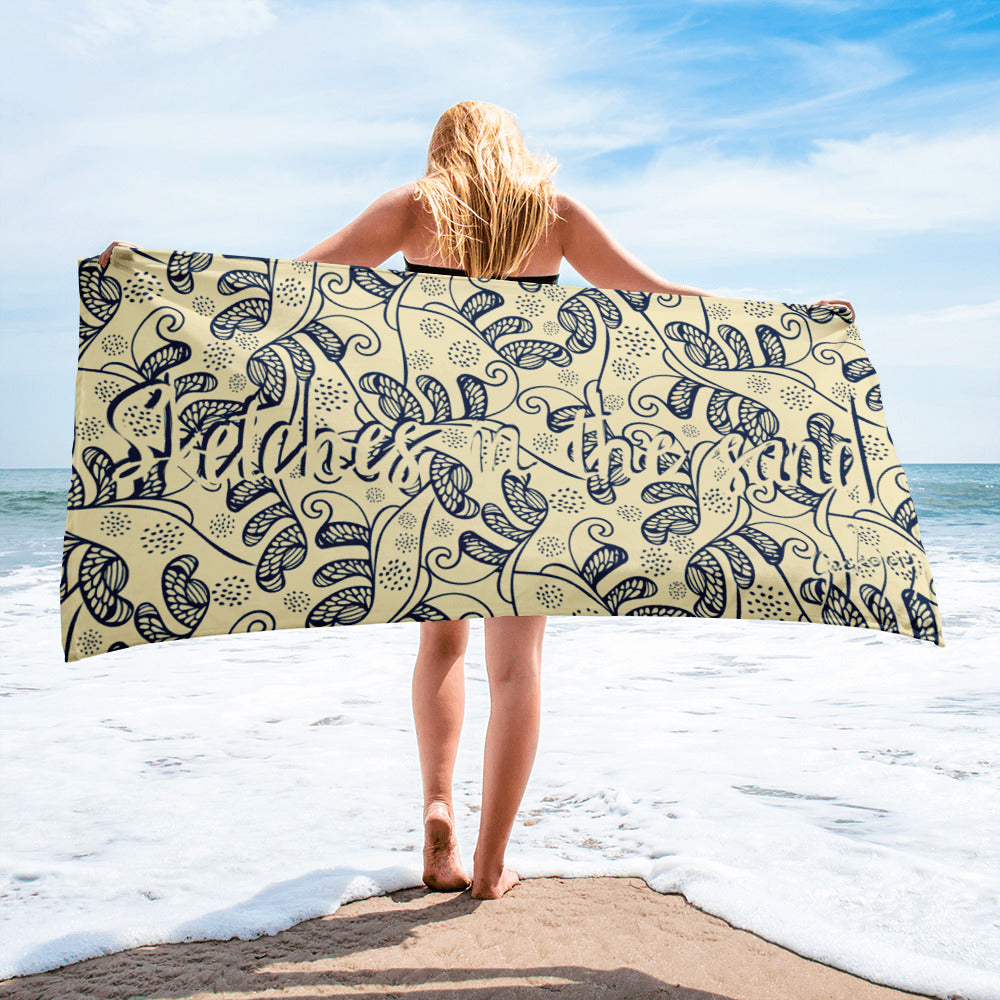 Sketches in the Sand SG05 - Beach Towel-Geckojoy