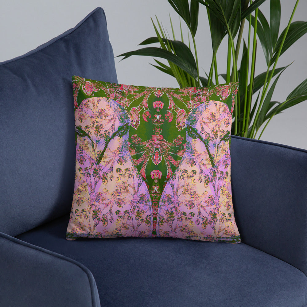 Angry Pink Bird Indoor Pillows-Geckojoy