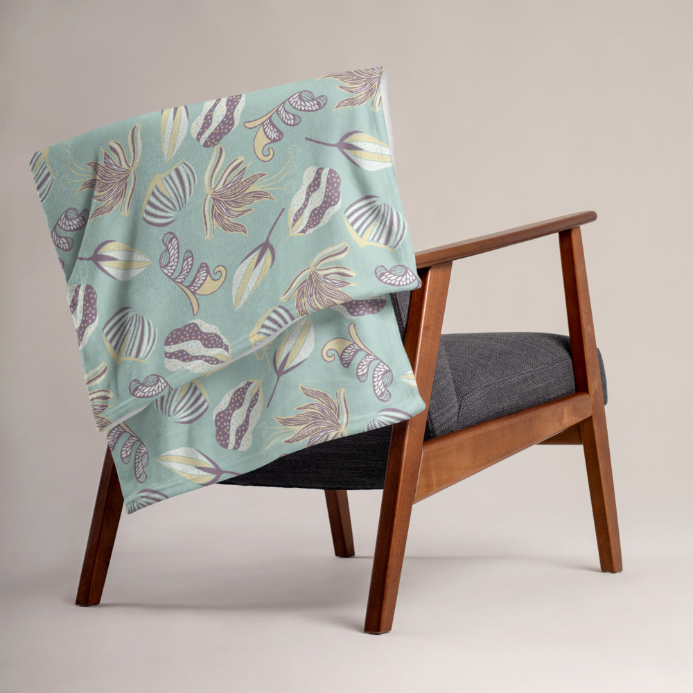 Floating on a Calm Lagoon Throw Blanket-Geckojoy