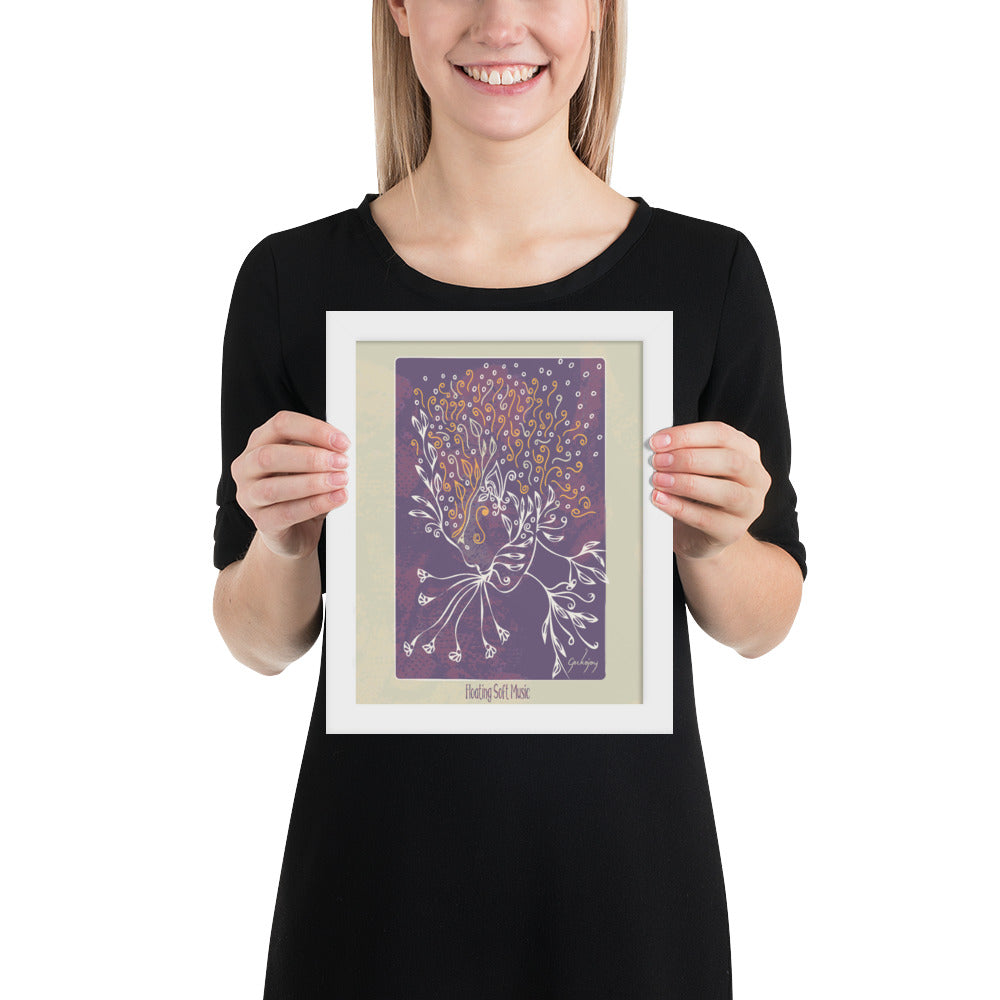 Floating Soft Music Framed Print-Geckojoy