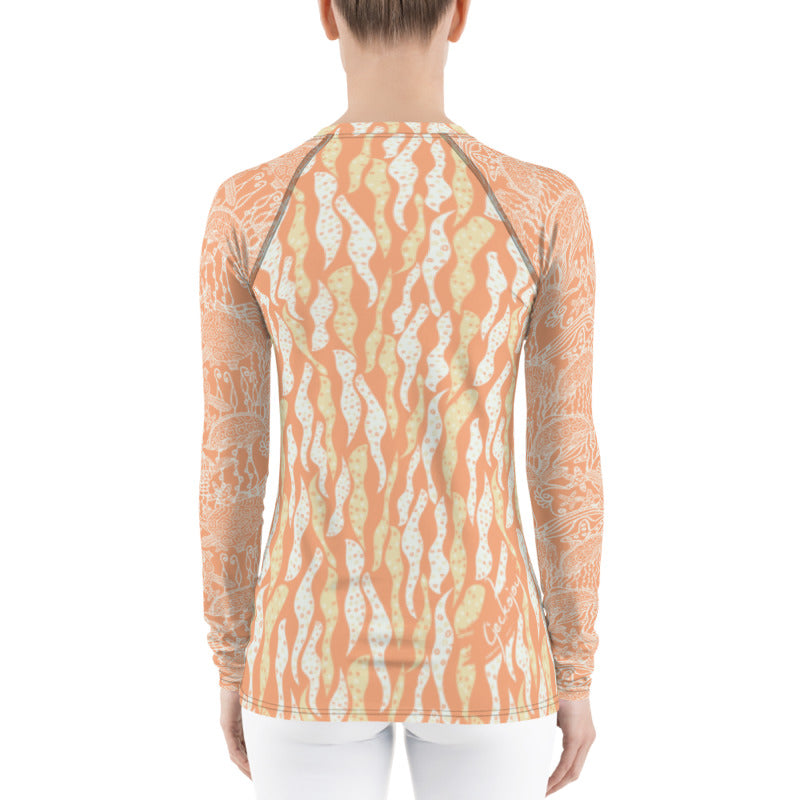 Sea Turtles Women's Rash Guard-Geckojoy