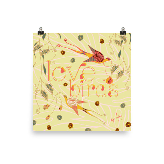 Love Birds Unframed Print-Geckojoy