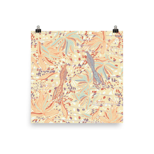 Coastal Courtyard Unframed Print-Geckojoy