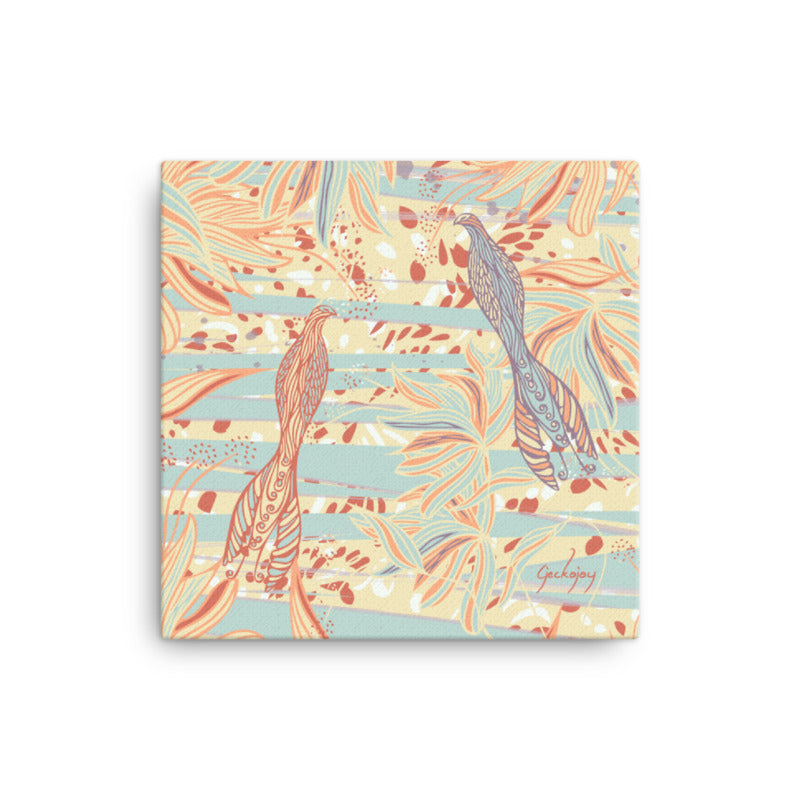 Coastal Courtyard Aqua Canvas Print-Geckojoy