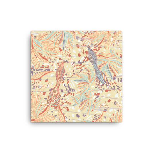 Coastal Courtyard Canvas Print-Geckojoy