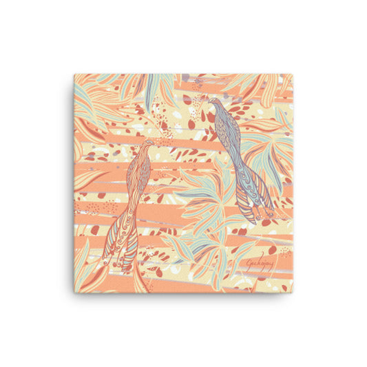 Coastal Courtyard Tangelo Canvas Print-Geckojoy