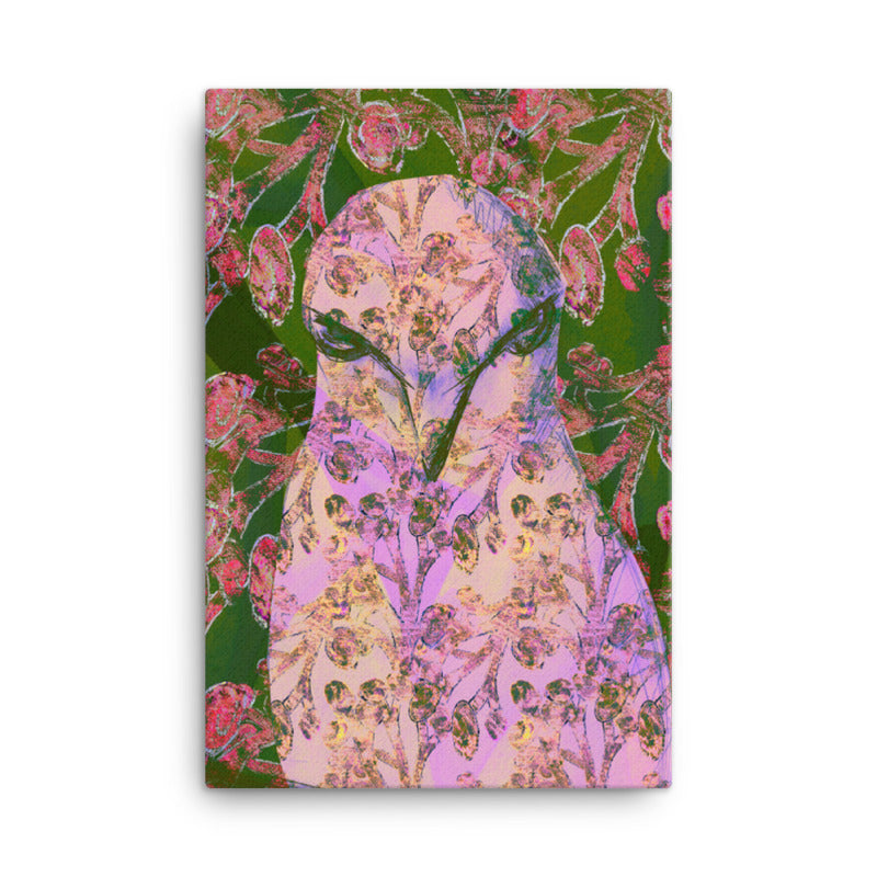 Fierce Pink Bird Canvas Print-Geckojoy