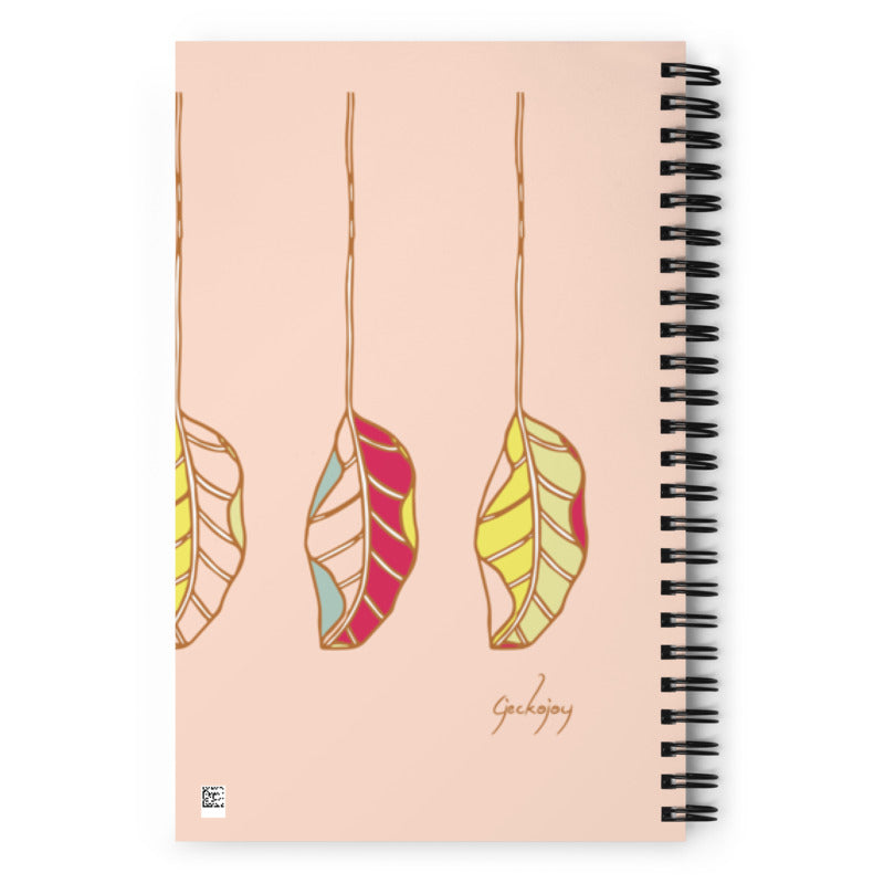 Leaf Line Spiral notebook-Geckojoy