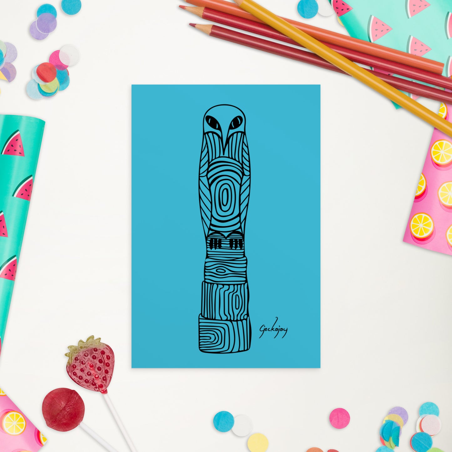 Eagle Totem Mini Print