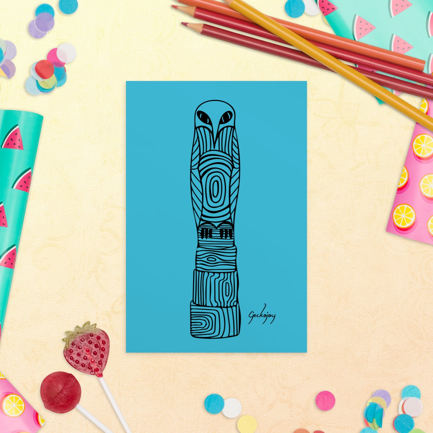 Eagle Totem Mini Print
