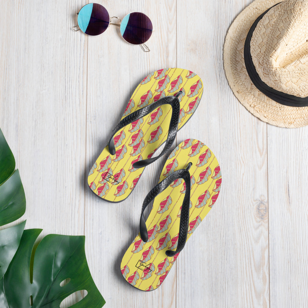 Leaf Line Flip-Flops-Geckojoy