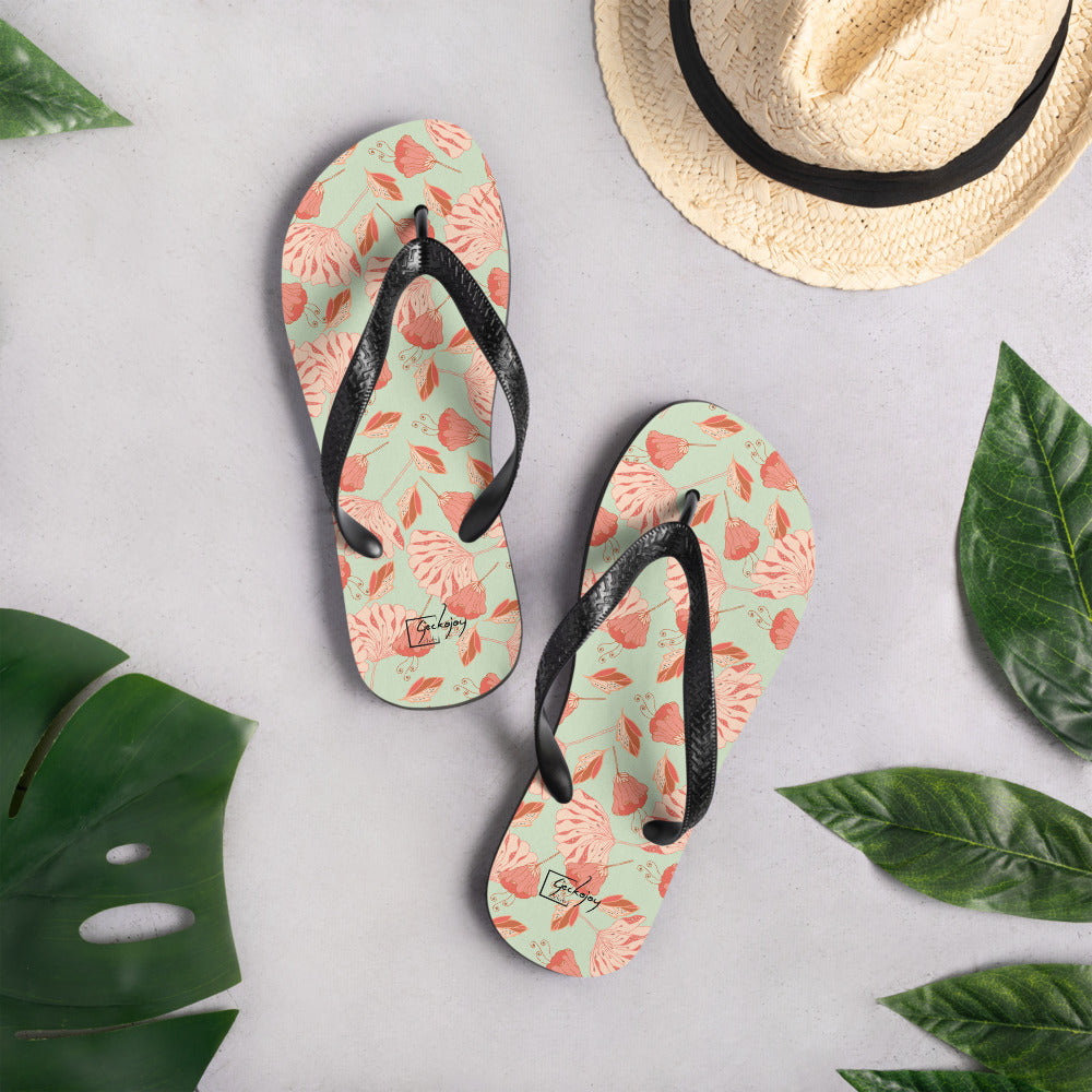 Tossed Blossoms Flip-Flops-Geckojoy