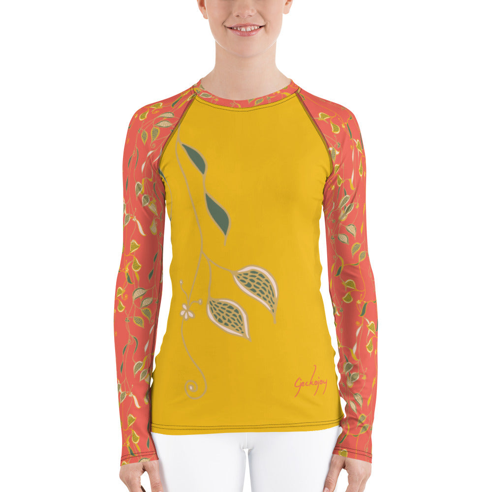 Veil of Vines Women's Rash Guard-Geckojoy