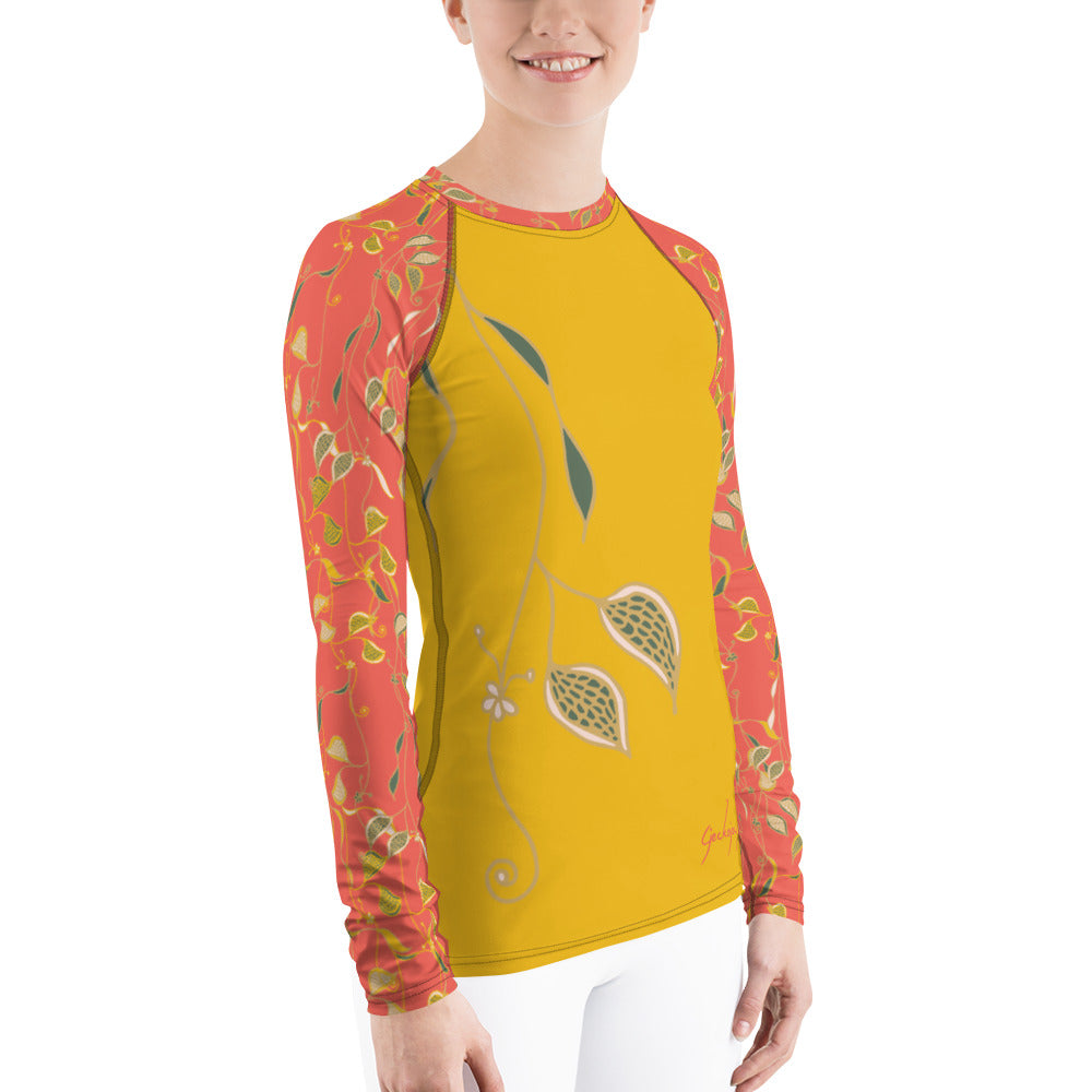 Veil of Vines Women's Rash Guard-Geckojoy